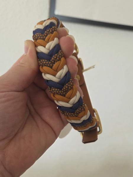 Halsband Cleo 30cm-35cm Mustard/Blau